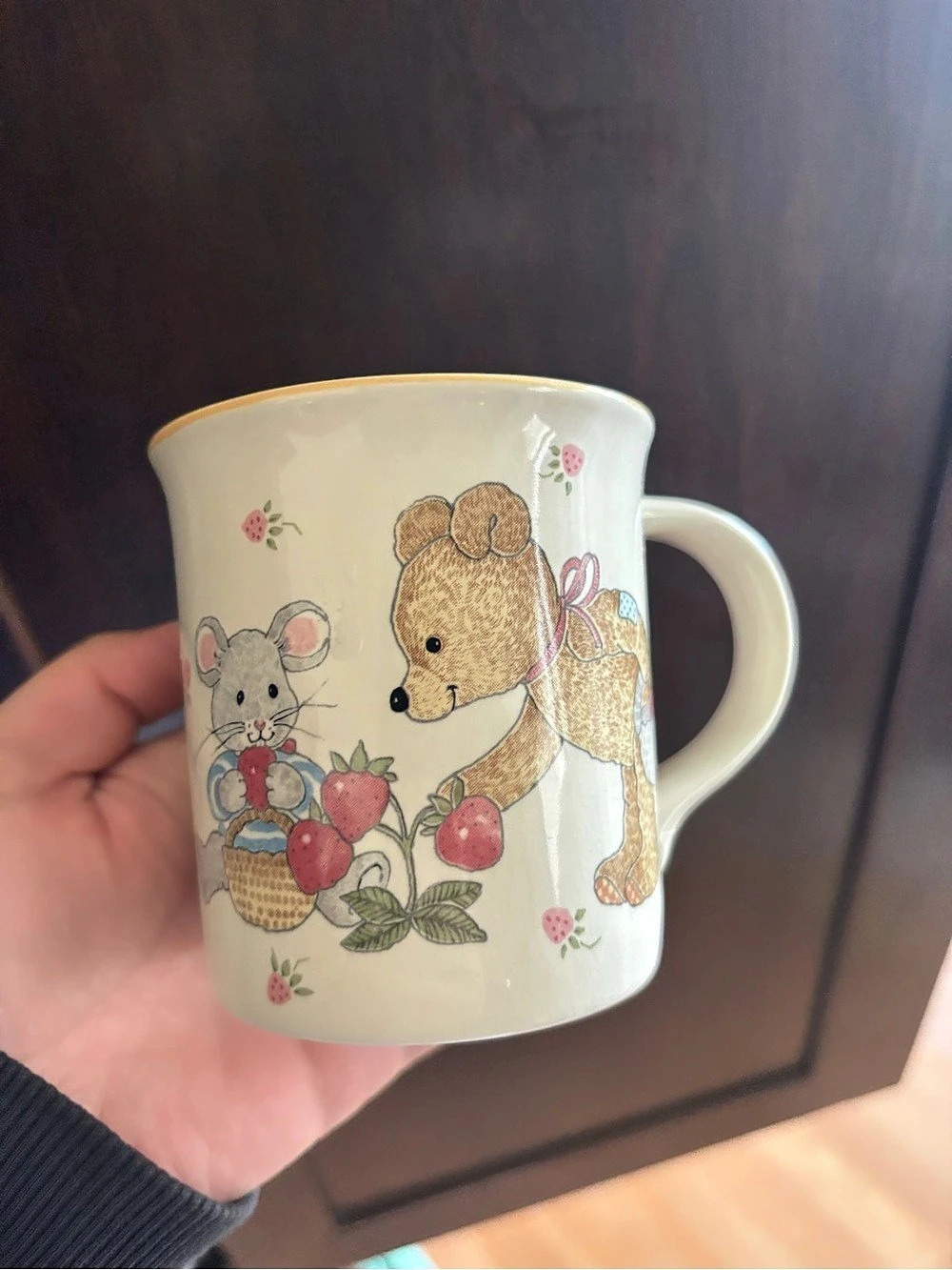 Mikasa Teddy Mug Bear Mouse Cream & Brown CC018 vintage